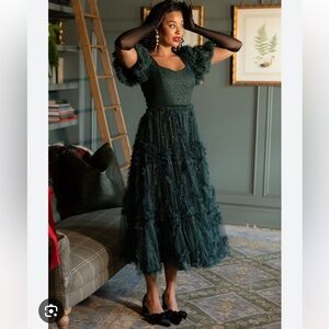 Ivy City Co Dark Green Dress